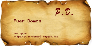 Puer Domos névjegykártya